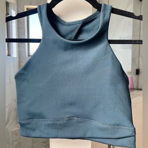 Nike High Neck Sports Bra in Armory Navy